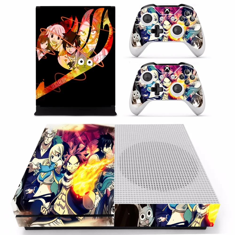 Anime Fairy Tail Skin Sticker For Microsoft Xbox One S Console and 2
